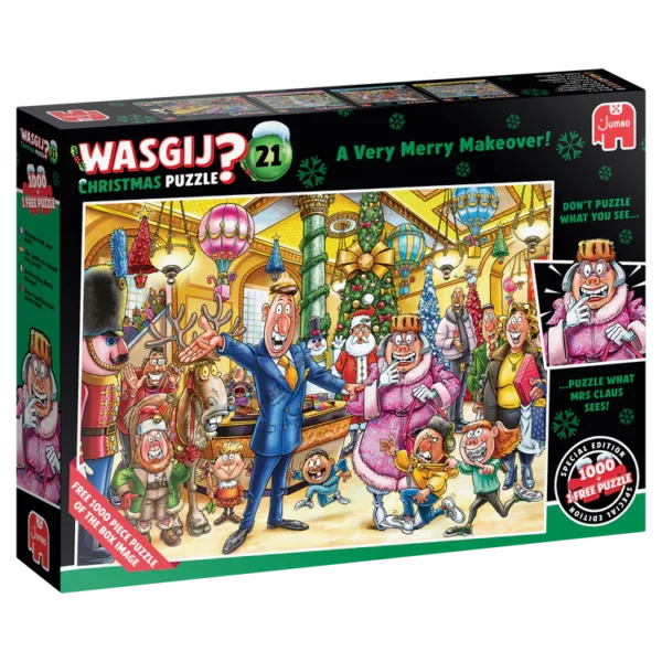 Пазл Jumbo Wasgij Christmas 21 - A Very Merry Makeover! В коробці 2 пазли!