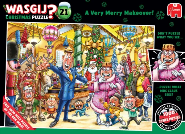 Пазл Jumbo Wasgij Christmas 21 - A Very Merry Makeover! В коробці 2 пазли! - Зображення 3